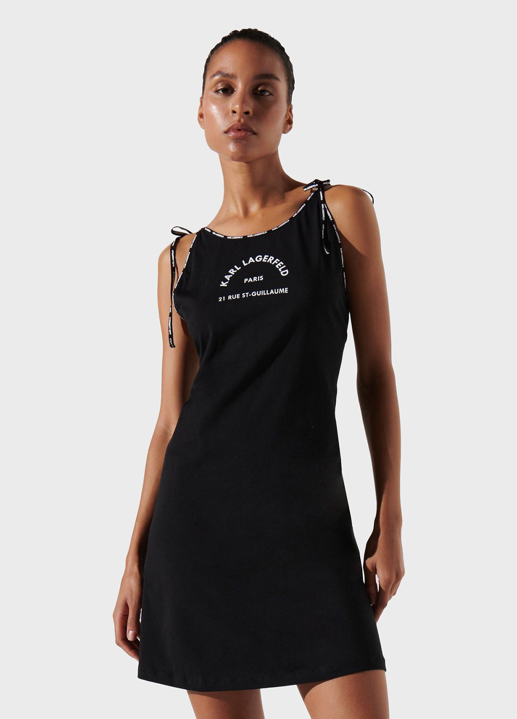 Чорна кежуал сукня а-силует Karl Lagerfeld з логотипом