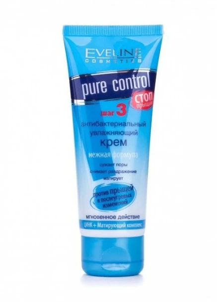 Eveline Cosmetics Крем для обличчя eveline антибактеріальний pure control, 75 мл — Крем, Польща (255958569)
