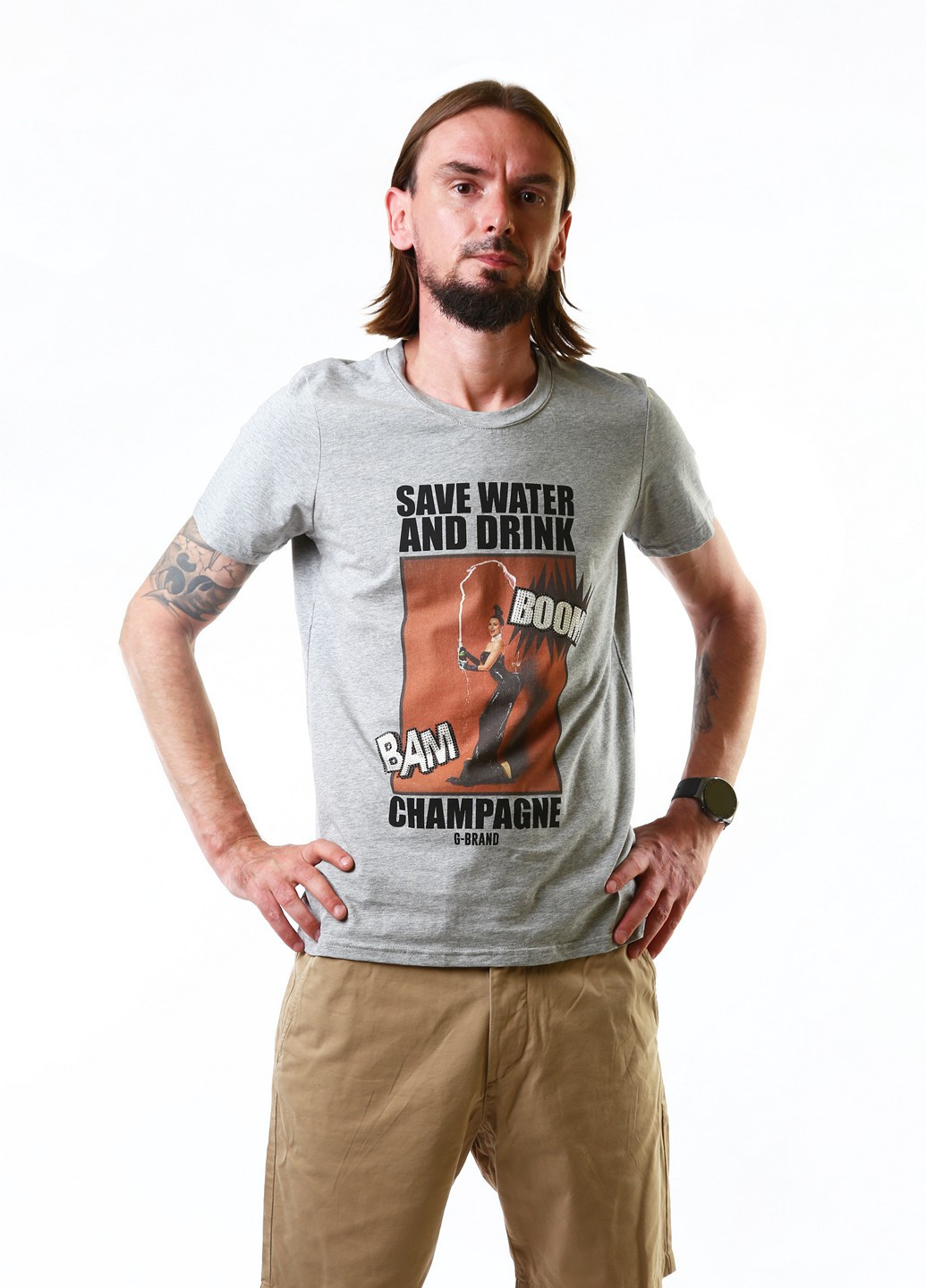 Сіра футболка G-brand