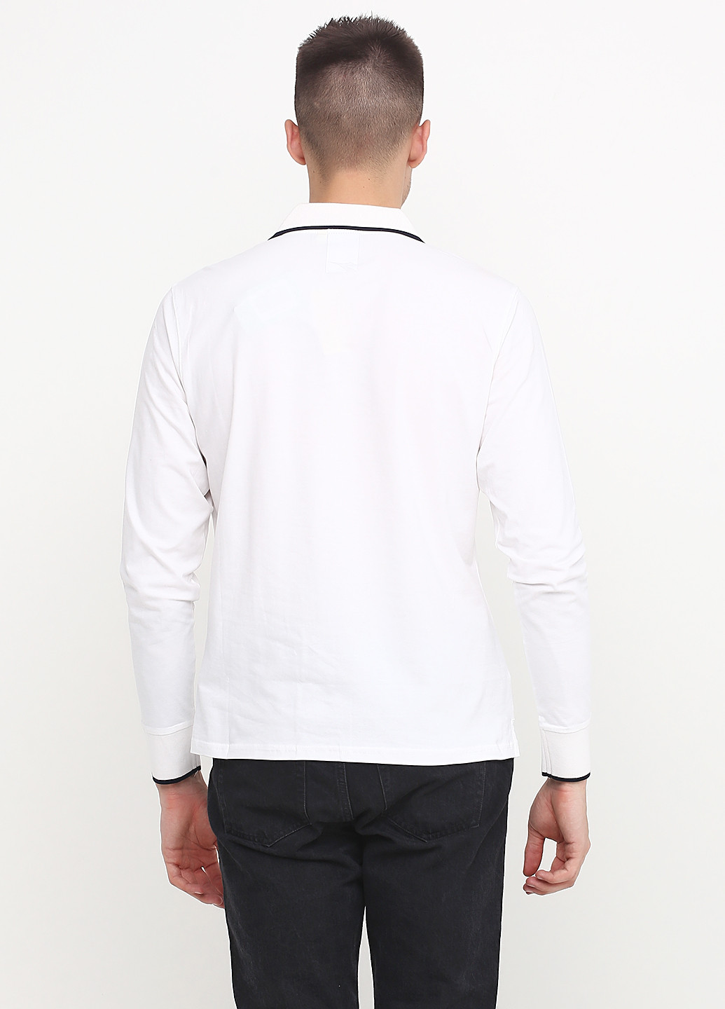 Белая футболка-поло для мужчин Diadora с надписью