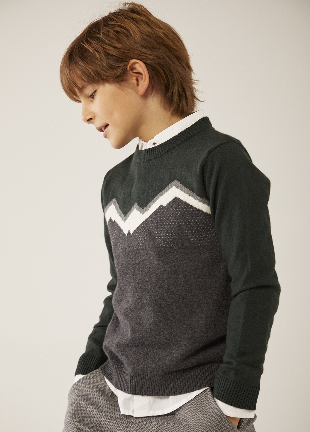 Серый зимний свитер (испания) пуловер Boboli