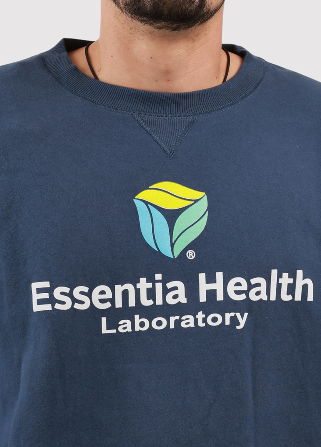 Темно-синий свитшот Blue 84 надпись без декора (361422143)