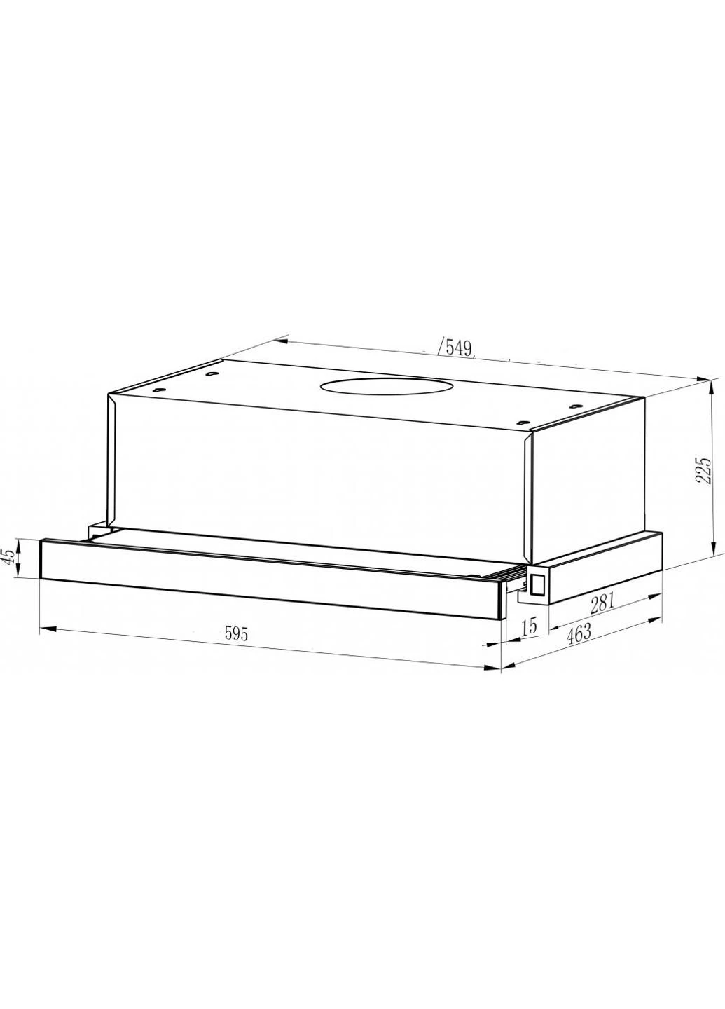 Вытяжка кухонная DELI WH A/60/2/T (DELIWHA/60/2/T) INTERLINE (250720465)