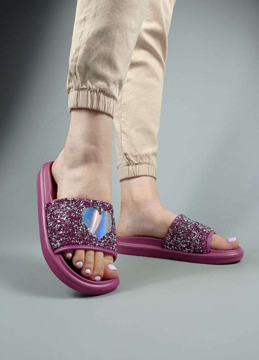Фиолетовые шлепанцы Progres