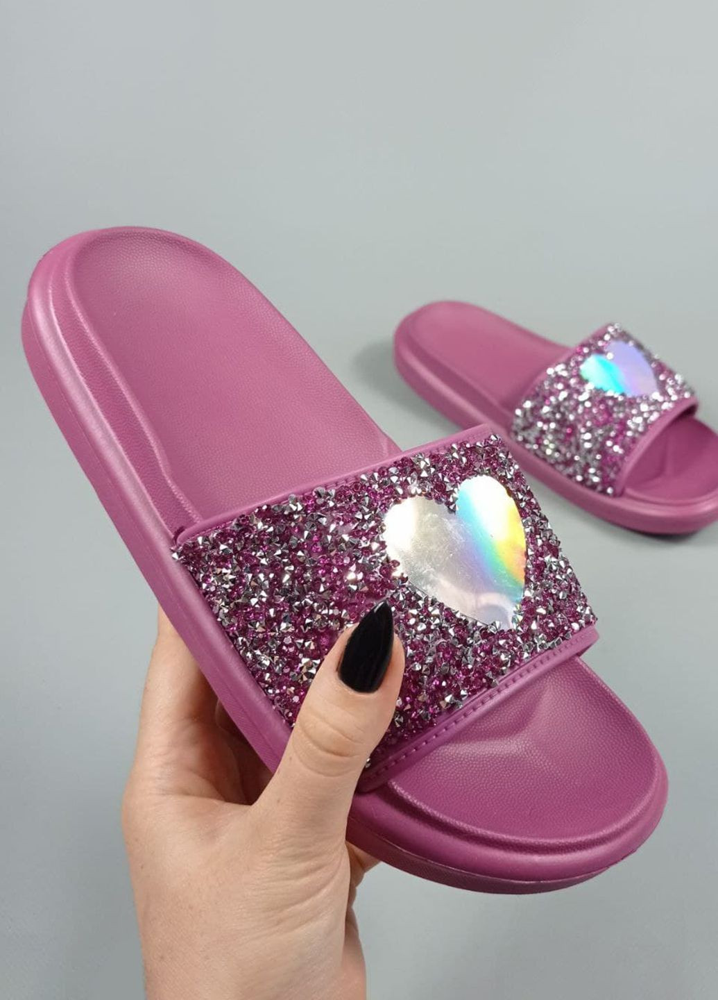 Фиолетовые шлепанцы Progres