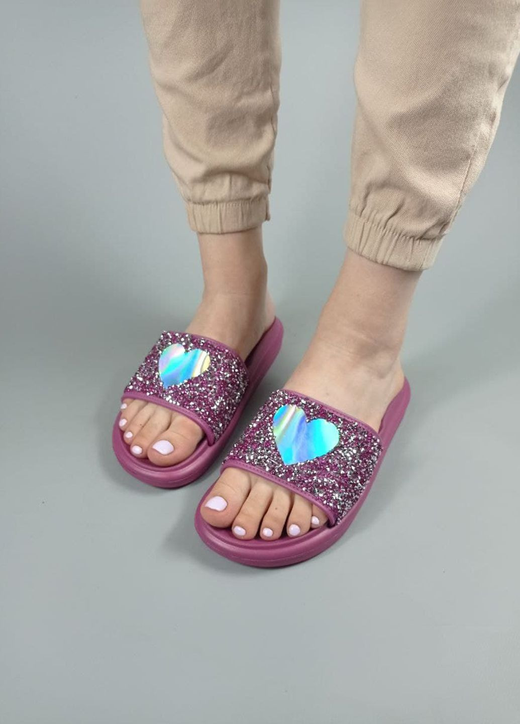 Фиолетовые шлепанцы Progres