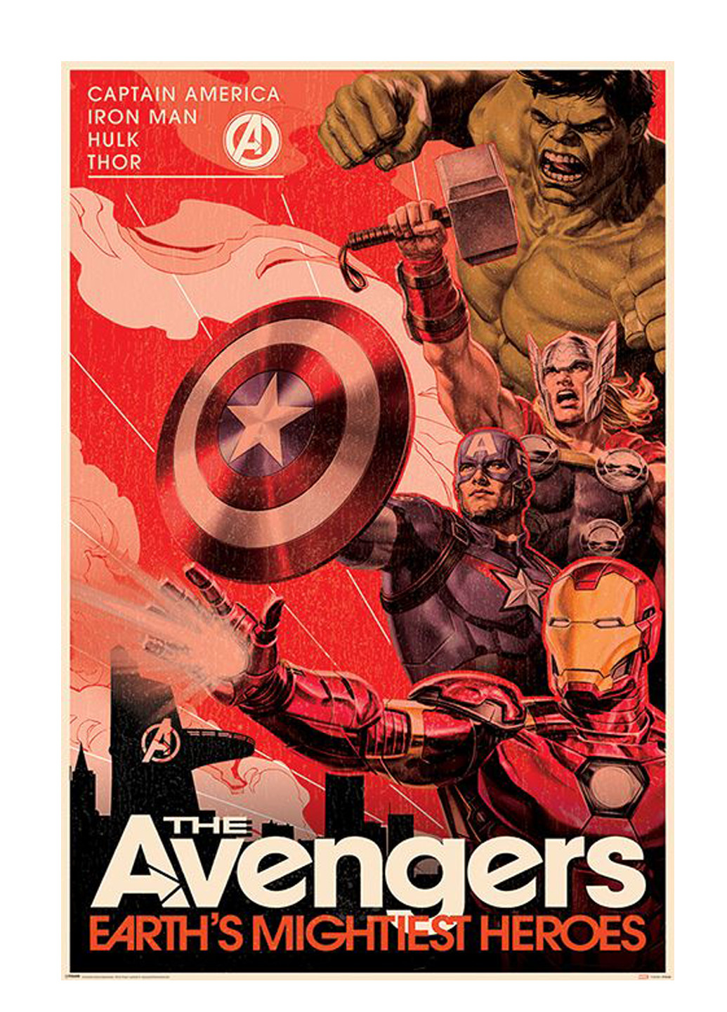 Постер Marvel Avengers - Golden Age Hero Propaganda Pyramid (222966762)