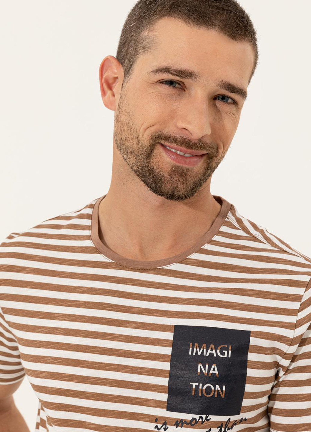 Темно-бежевая футболка Pierre Cardin