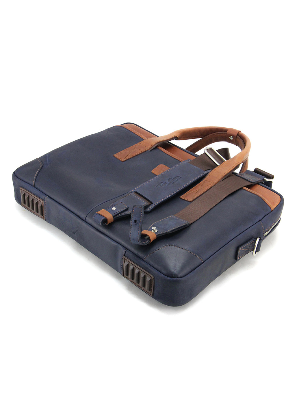 Сумка шкіряна для ноутбука 15,6 ', MackBook 16' 717 BL-R синя Tom Stone (239785440)