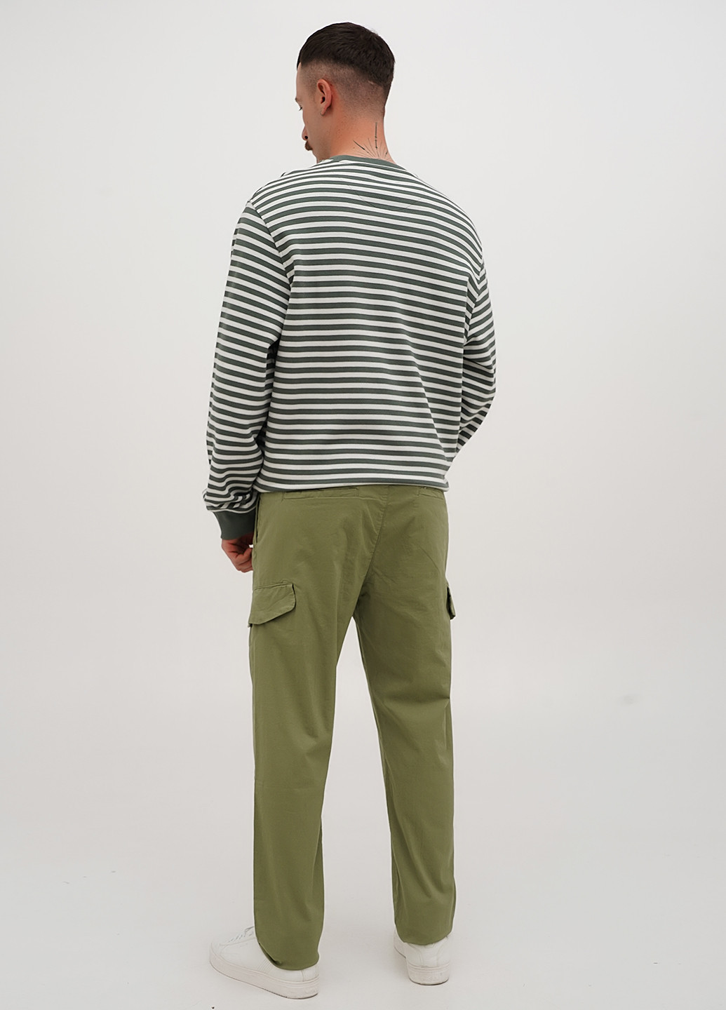 Светло-зеленые кэжуал демисезонные карго брюки C&A