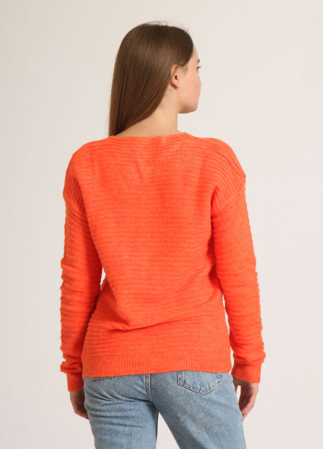 Оранжевый демисезонный пуловер пуловер A.S.M.