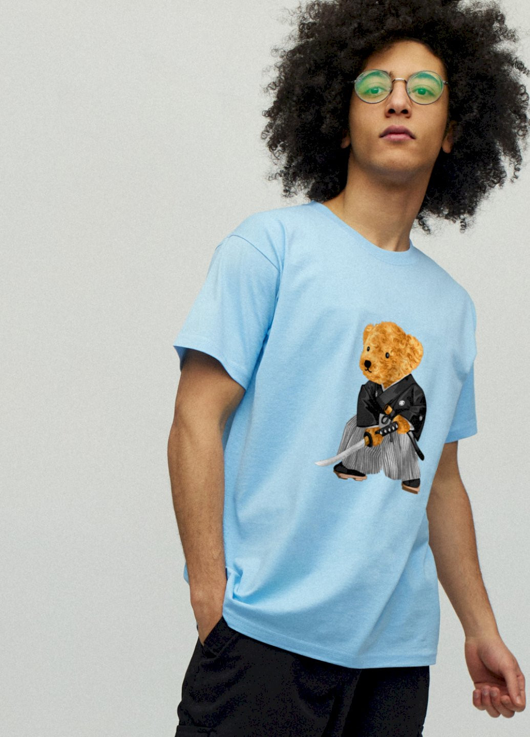 Голубая футболка мужская YAPPI