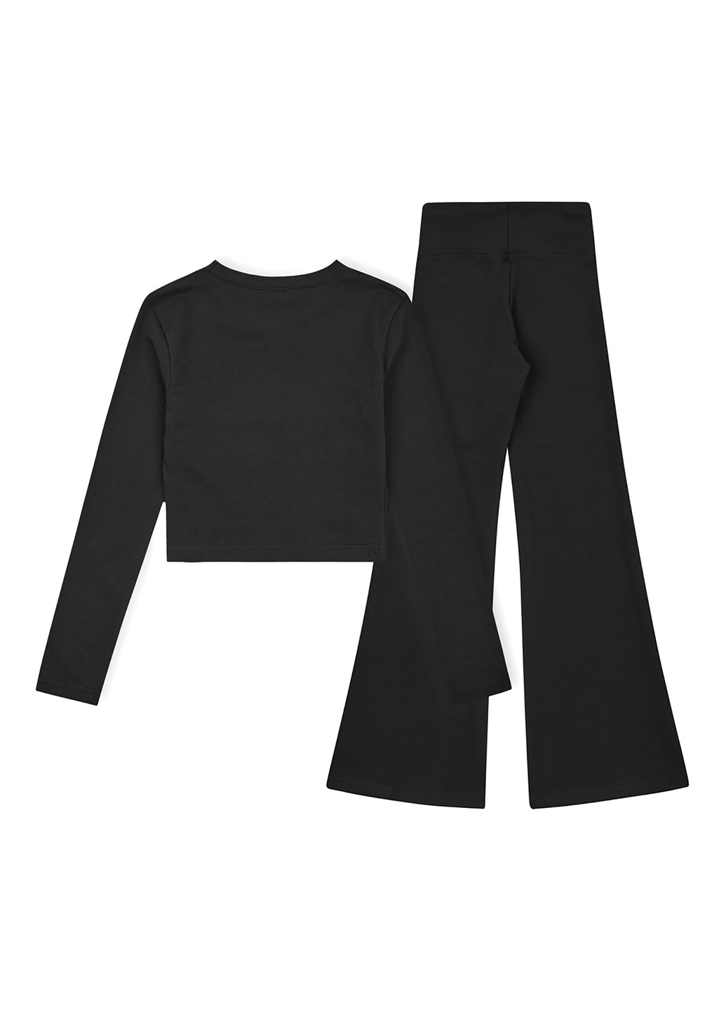 Чорний демісезонний костюм (лонгслів, штани) брючний Garnamama