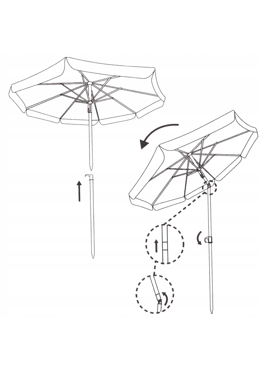 Пляжный зонт (BU0009) ø 180 см Springos (190261024)