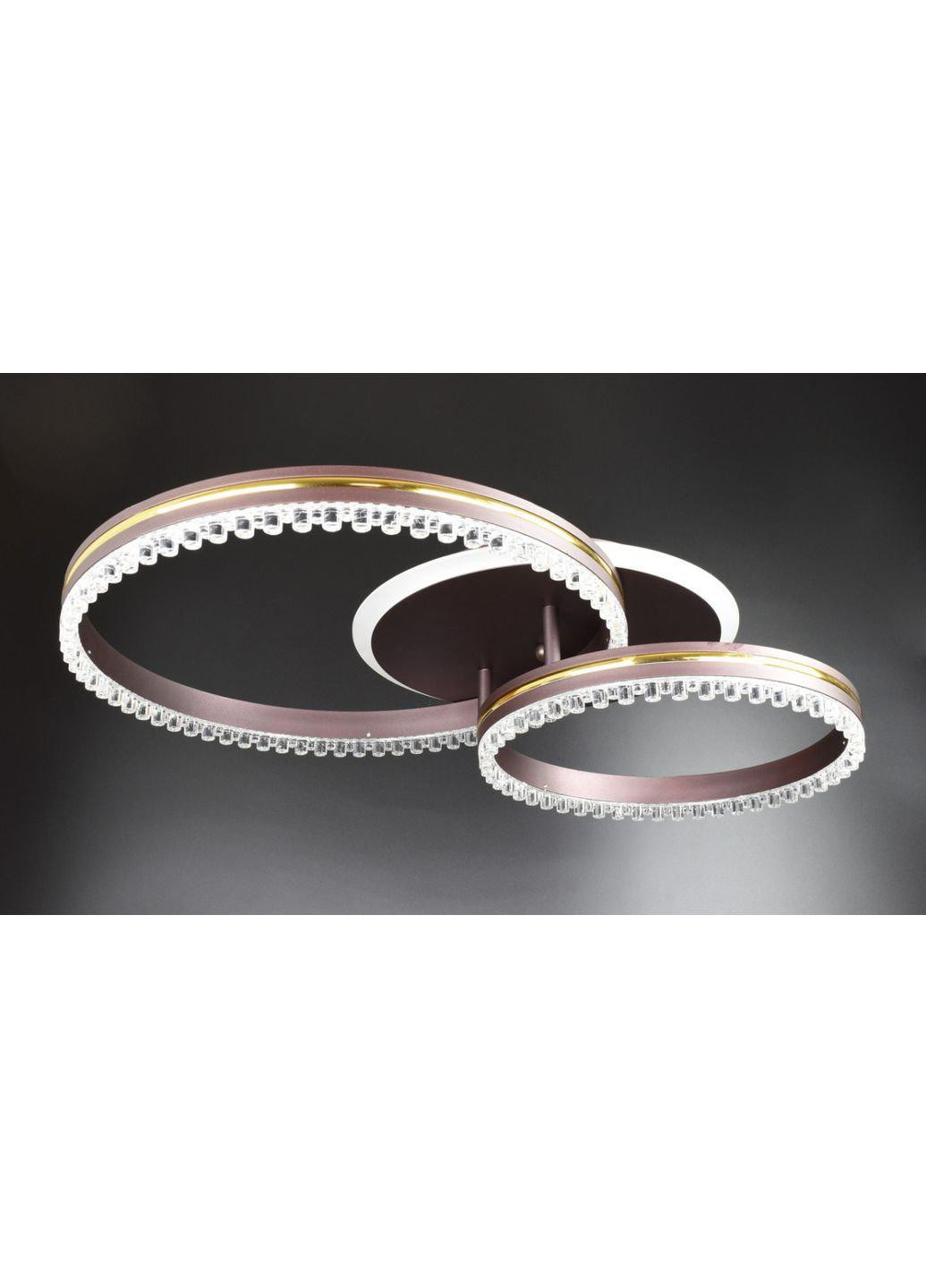 Люстра потолочная LED с пультом A55061/2B-RGB-cf+gd Коричневый 12х40х61 см. Sunnysky (253122252)