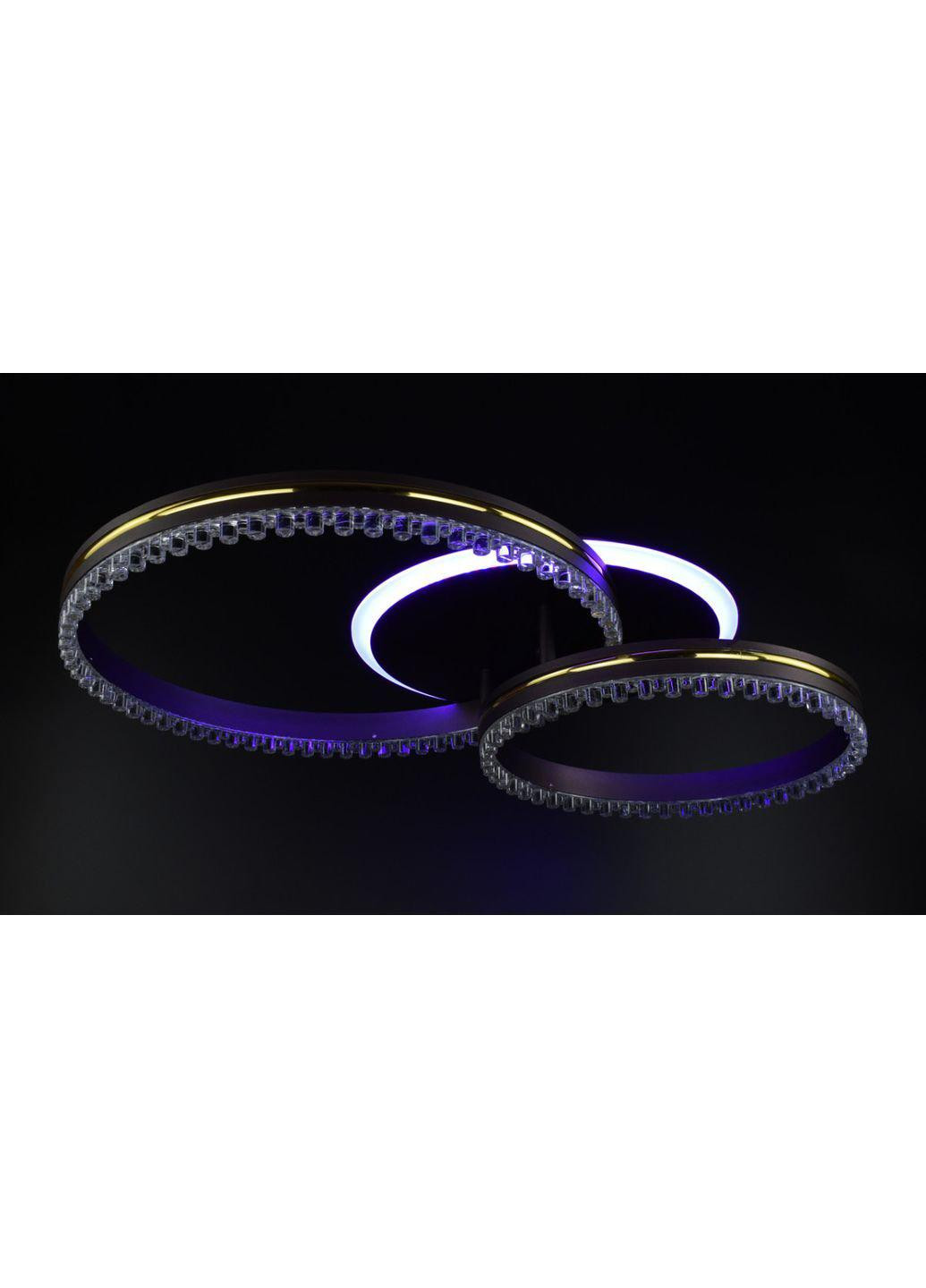 Люстра потолочная LED с пультом A55061/2B-RGB-cf+gd Коричневый 12х40х61 см. Sunnysky (253122252)