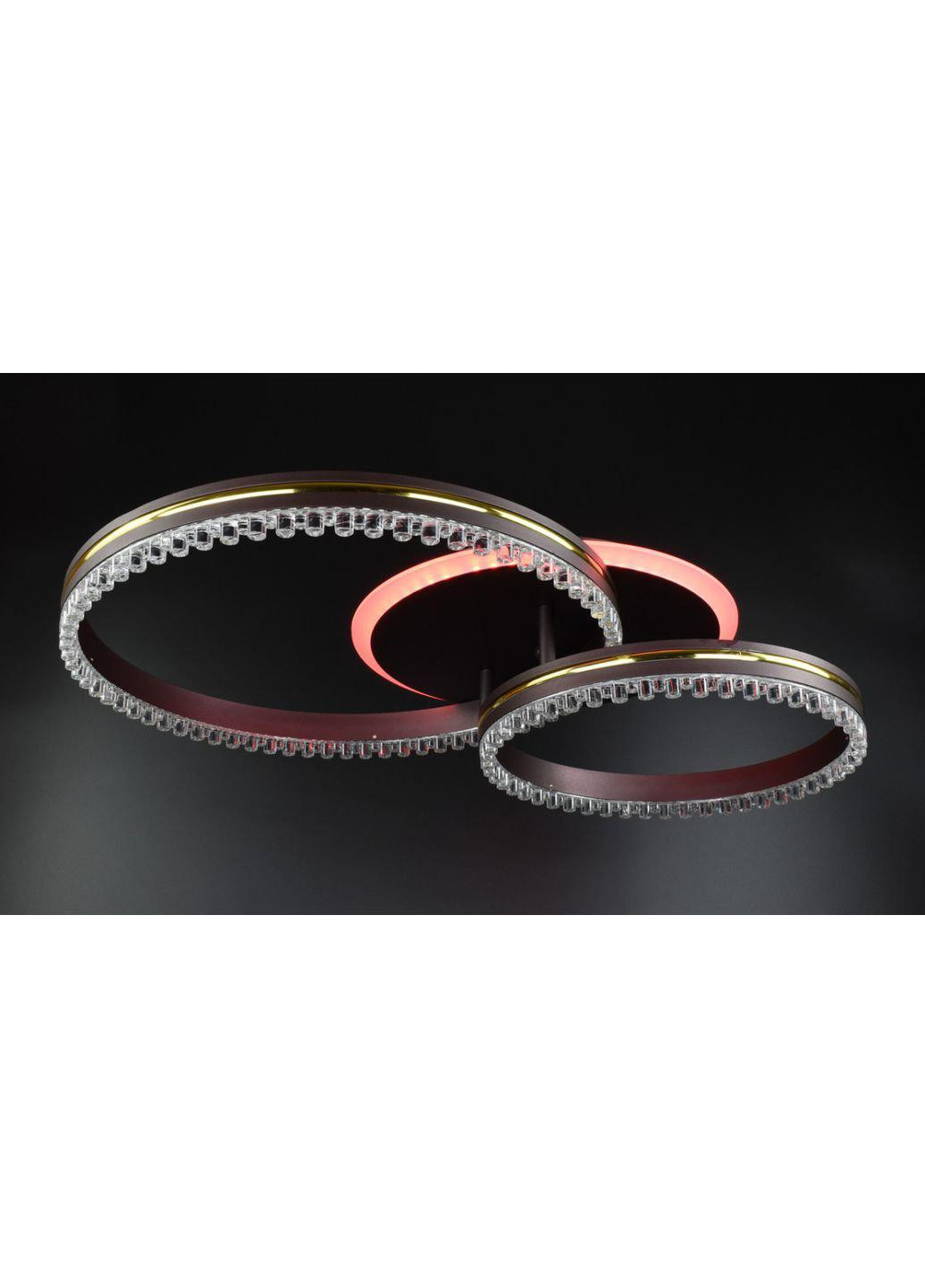 Люстра потолочная LED с пультом A55061/2B-RGB-cf+gd Коричневый 12х40х61 см. Sunnysky (253122252)