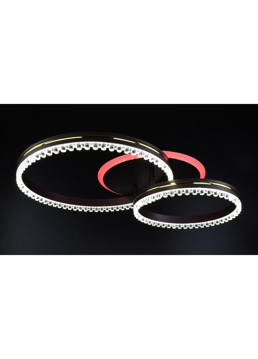 Люстра потолочная LED с пультом A55061/2B-RGB-cf+gd Коричневый 12х40х61 см. Sunnysky (253122252)