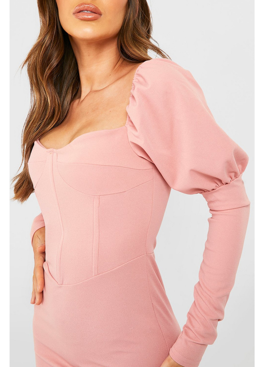 Світло-рожева святковий сукня футляр Boohoo однотонна