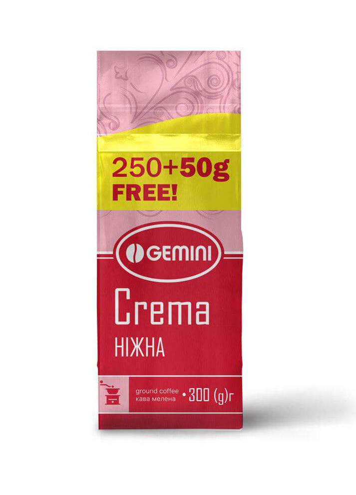 Кава Crema мелена 300 г Gemini (253694068)
