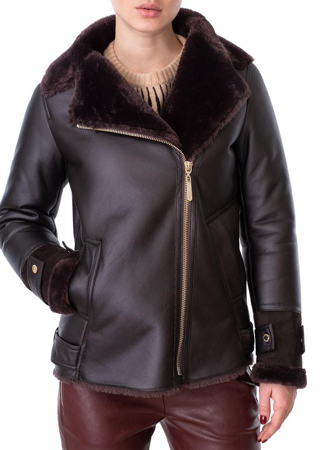 Темно-коричнева зимня куртка Trussardi