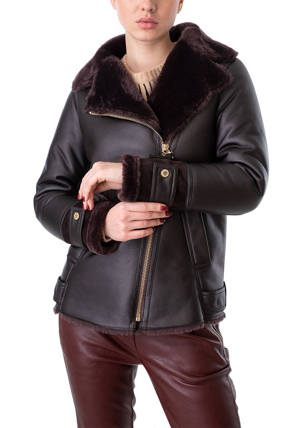 Темно-коричнева зимня куртка Trussardi