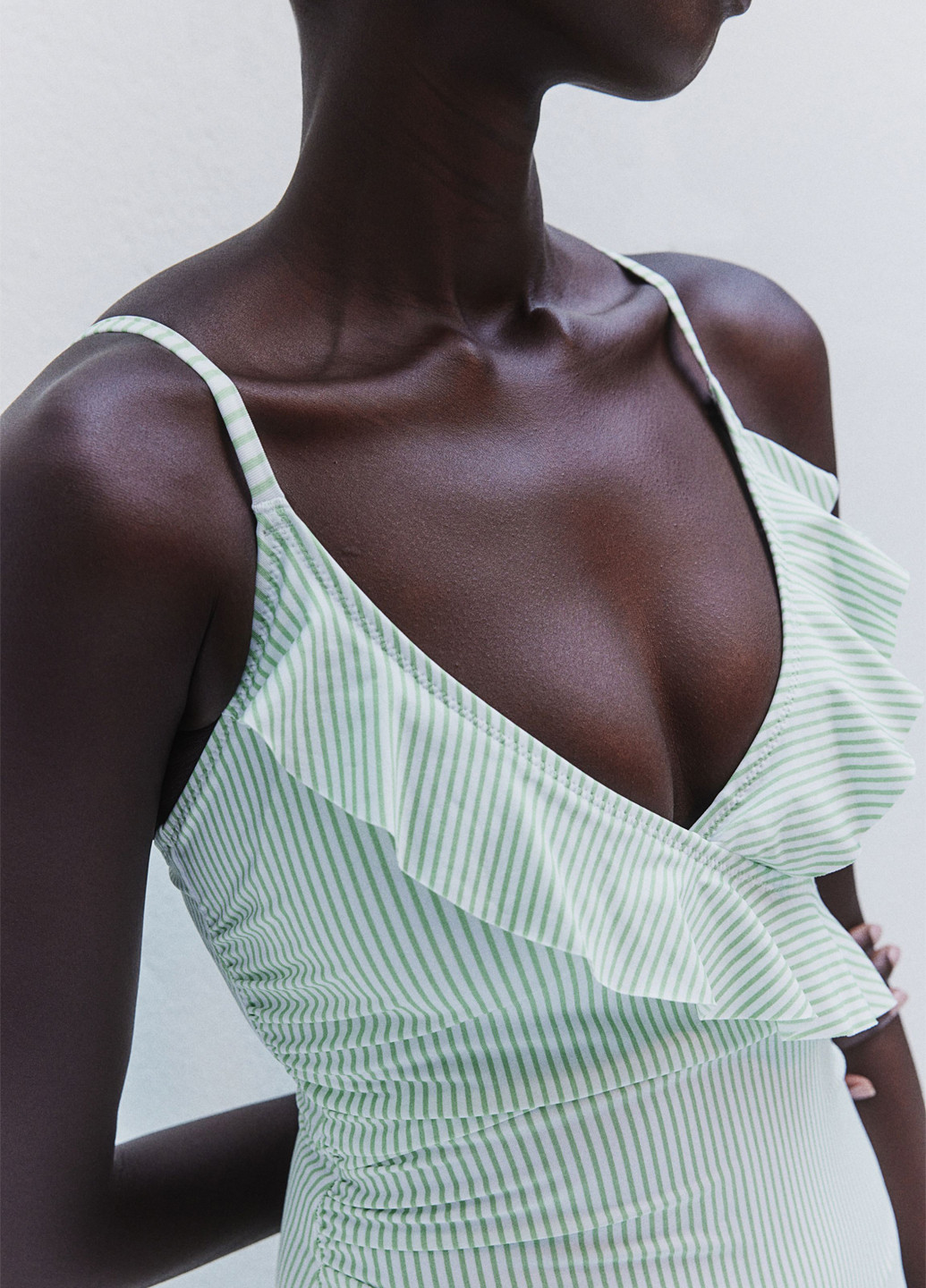 Белый демисезонный купальник слитный, майо H&M