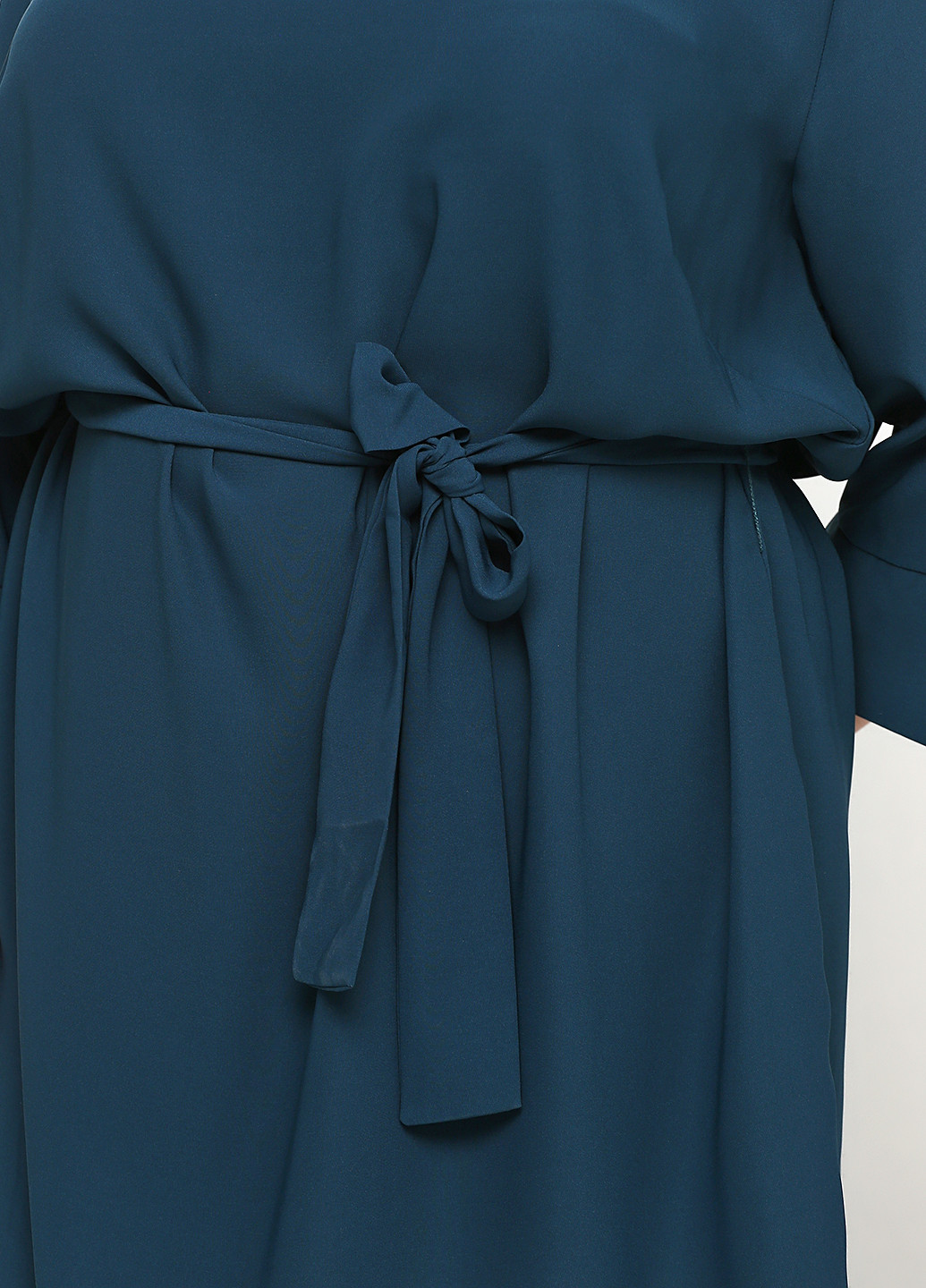 Темно-бирюзовое кэжуал платье а-силуэт H&M однотонное