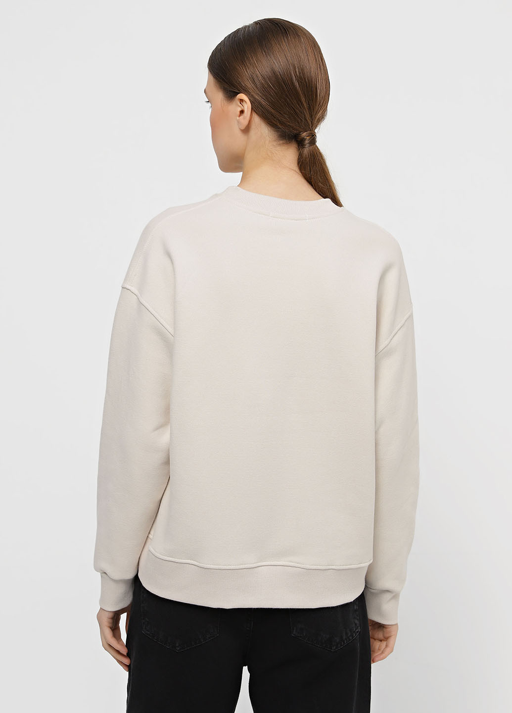 Молочный свитшот Braska однотонный без декора (327368624)