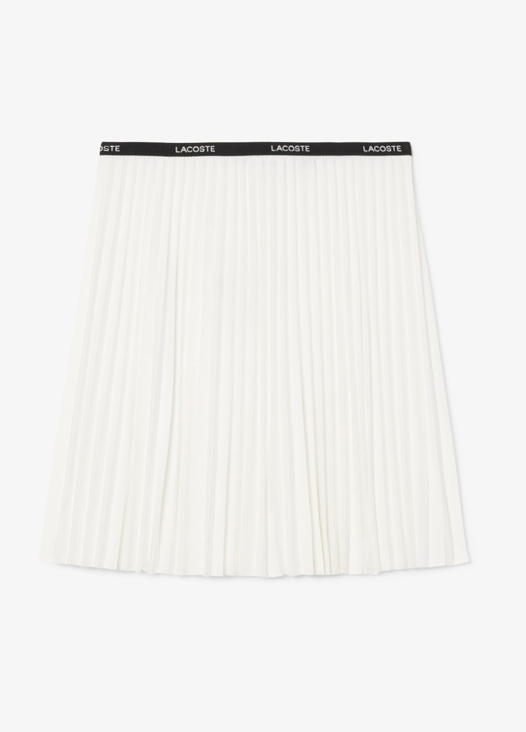 Белая кэжуал с логотипом юбка Lacoste плиссе