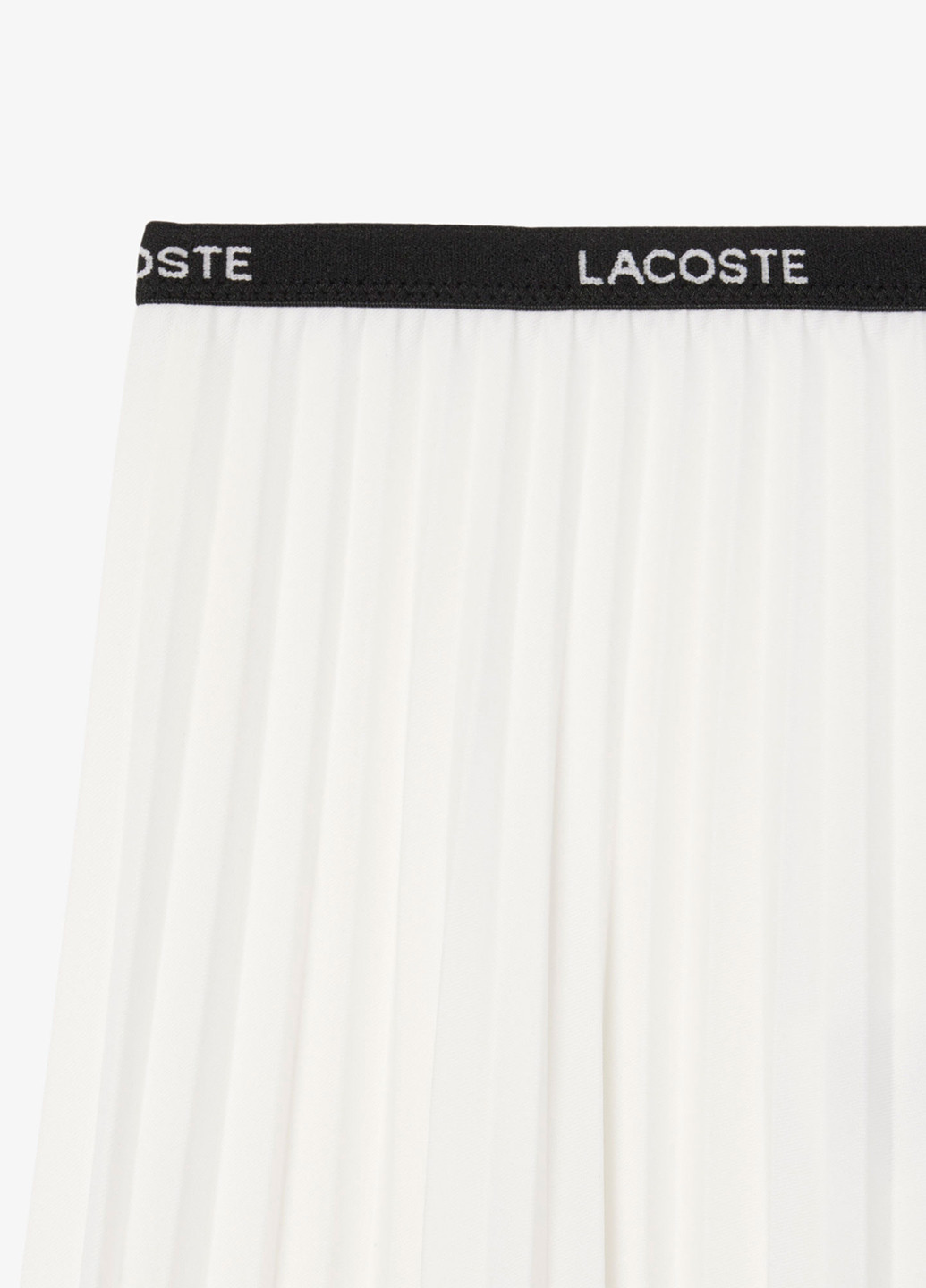 Белая кэжуал с логотипом юбка Lacoste плиссе