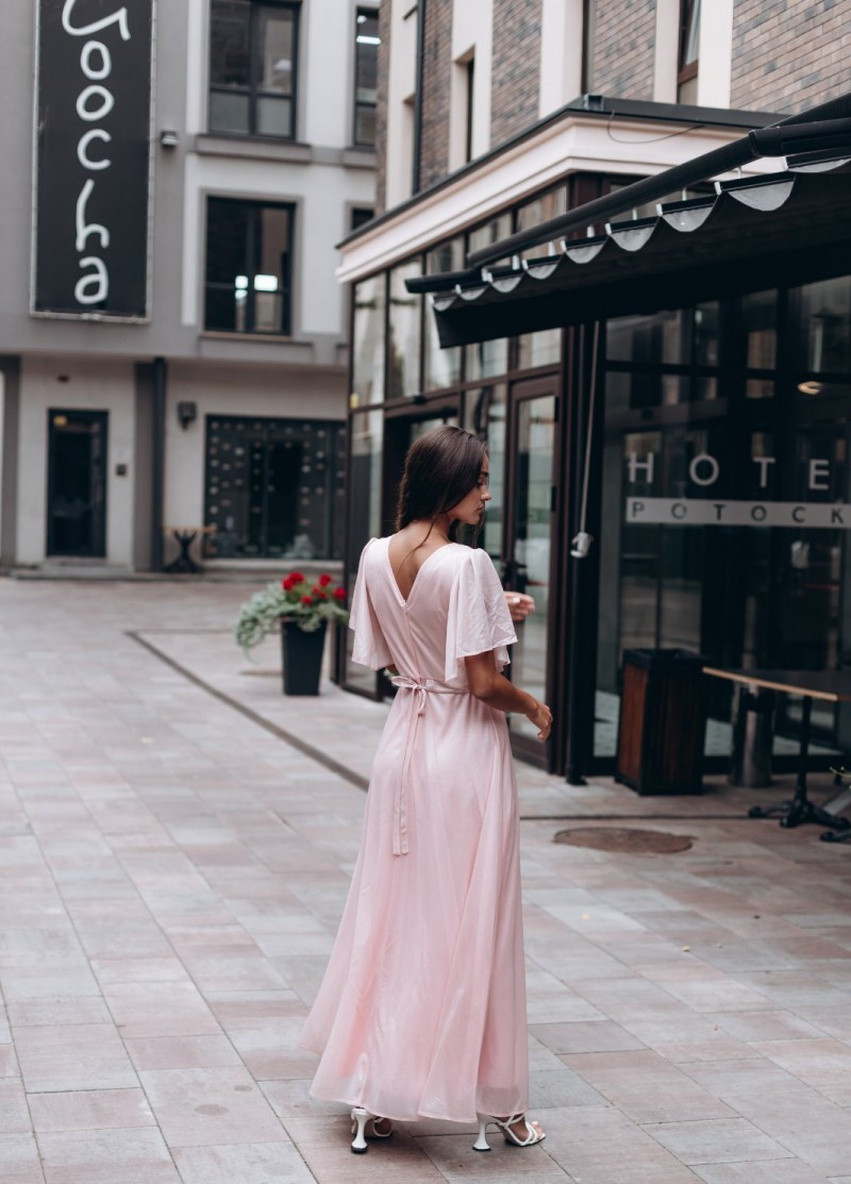 Розовое вечернее платье FashionYouWant однотонное
