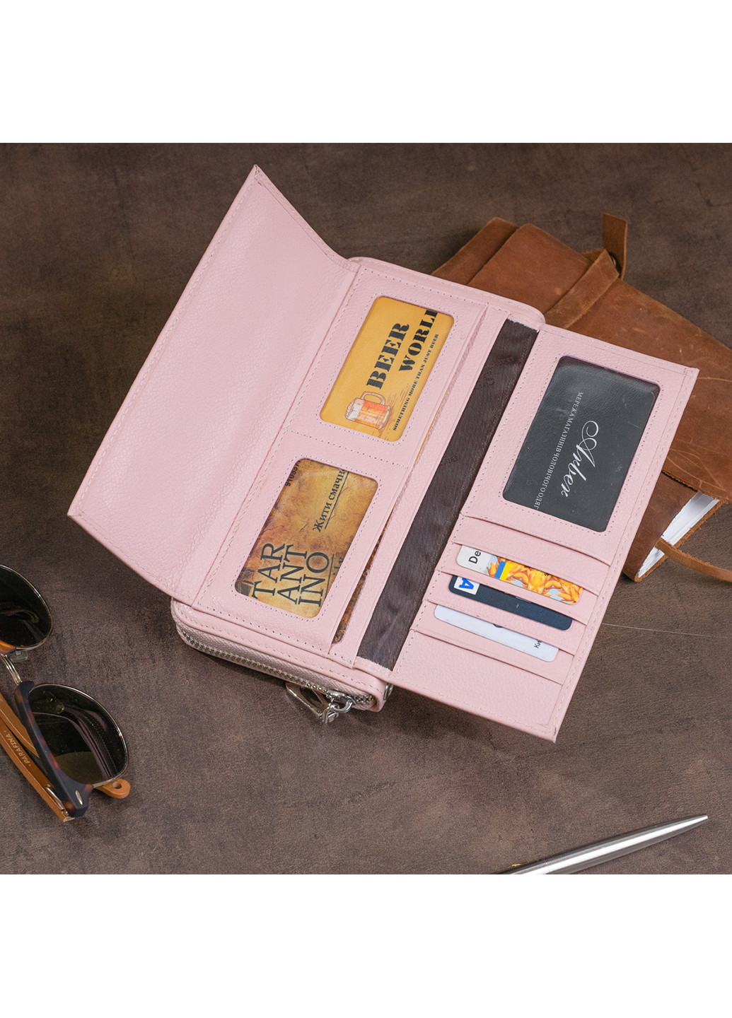 Жіночий шкіряний гаманець 20х10х2 см st leather (252126802)