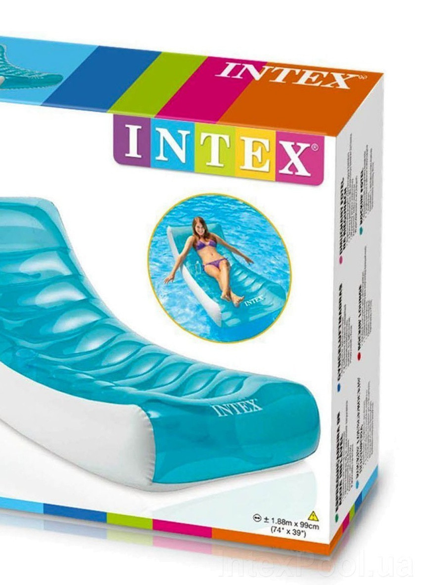 Пляжний надувний шезлонг Intex (254802342)