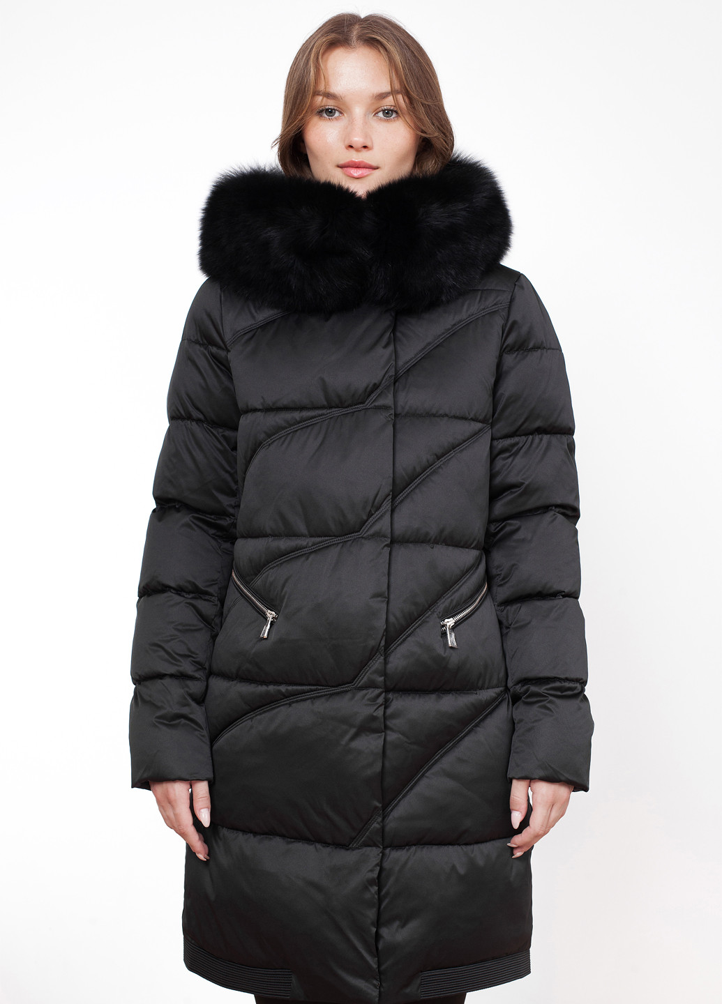 Черная демисезонная куртка куртка-пальто ZLLY