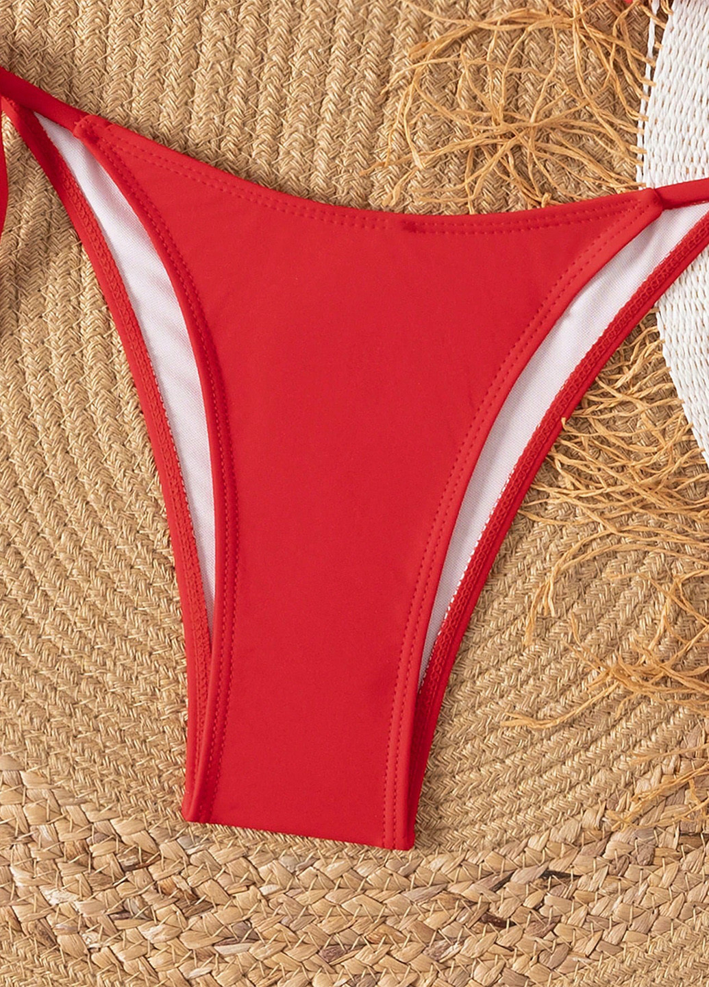 Червоний літній купальник (ліф, трусики) бікіні SHEIN