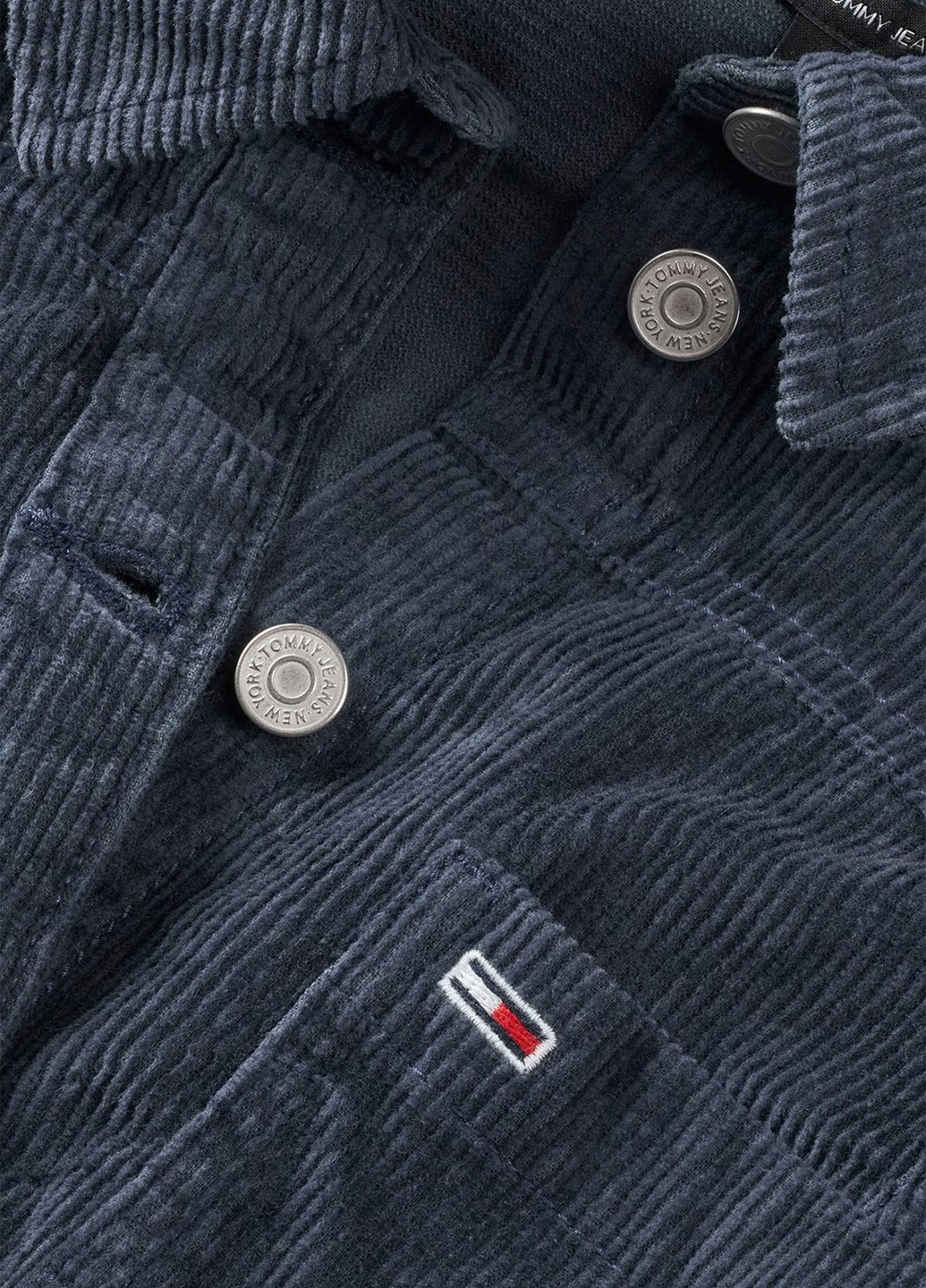 Темно-синее кэжуал платье рубашка Tommy Jeans однотонное