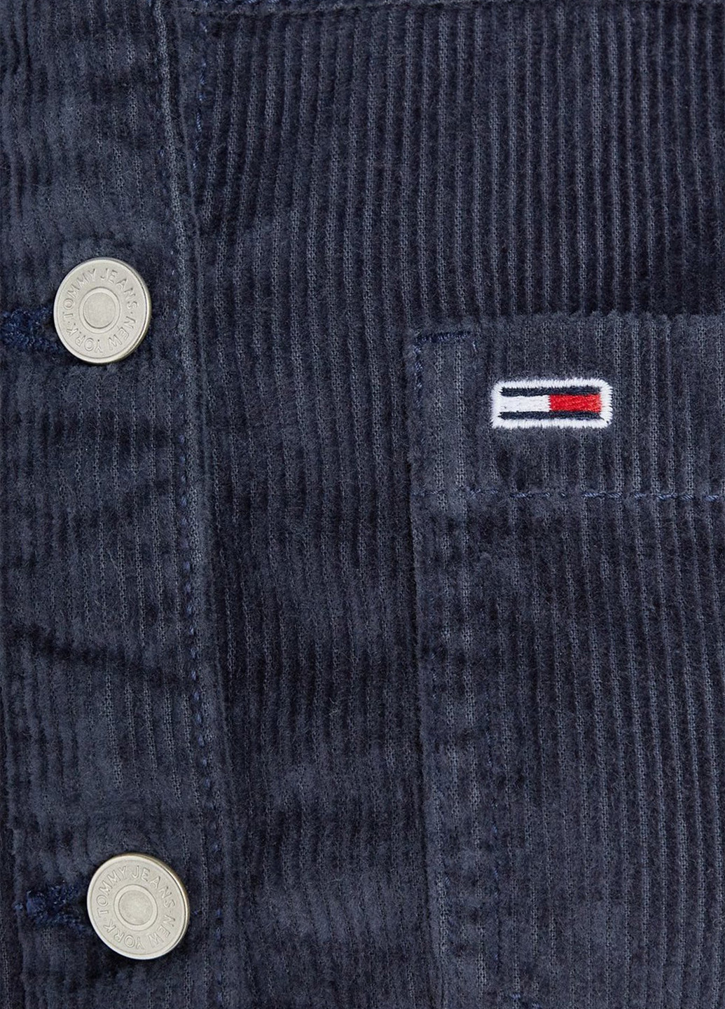 Темно-синее кэжуал платье рубашка Tommy Jeans однотонное