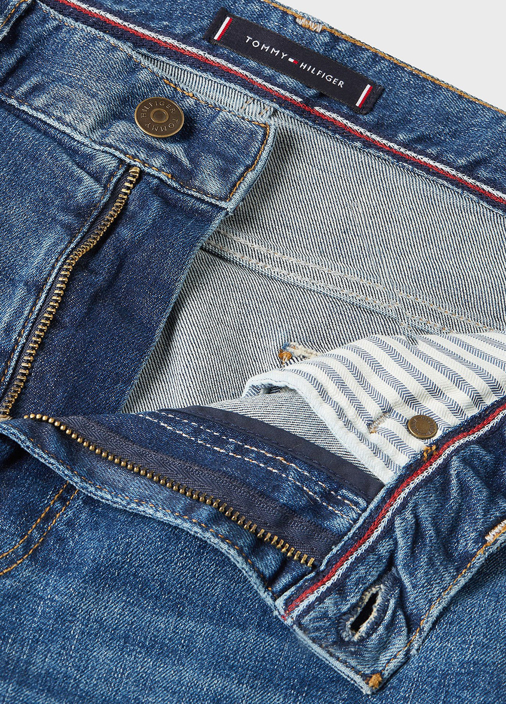 Синие демисезонные прямые джинсы Tommy Hilfiger