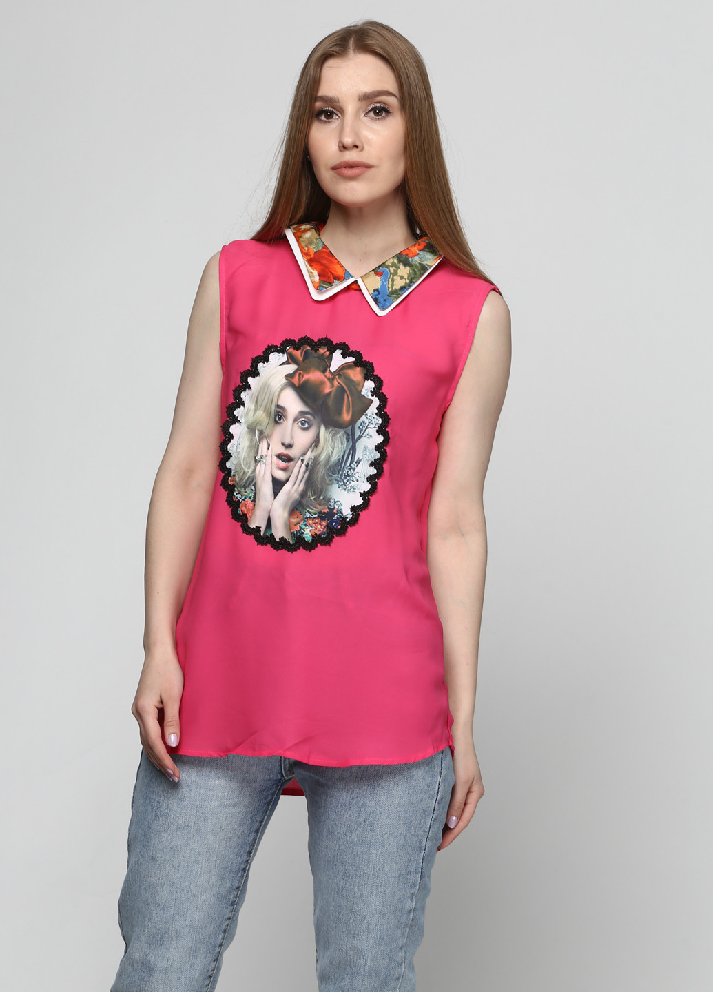 Фуксия блуза Renais