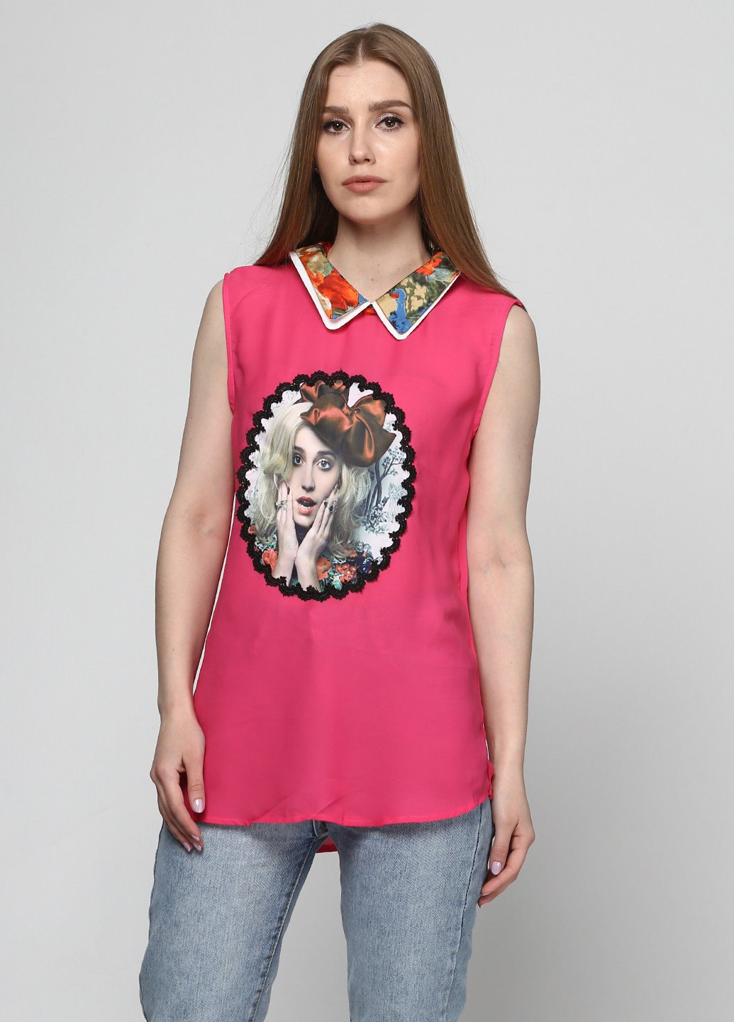 Фуксия блуза Renais