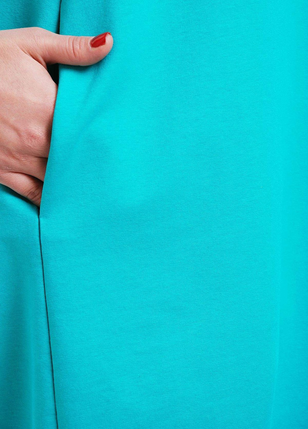 Бирюзовое кэжуал платье-туника в стиле кэжуал брина бирюзовое Tatiana однотонное