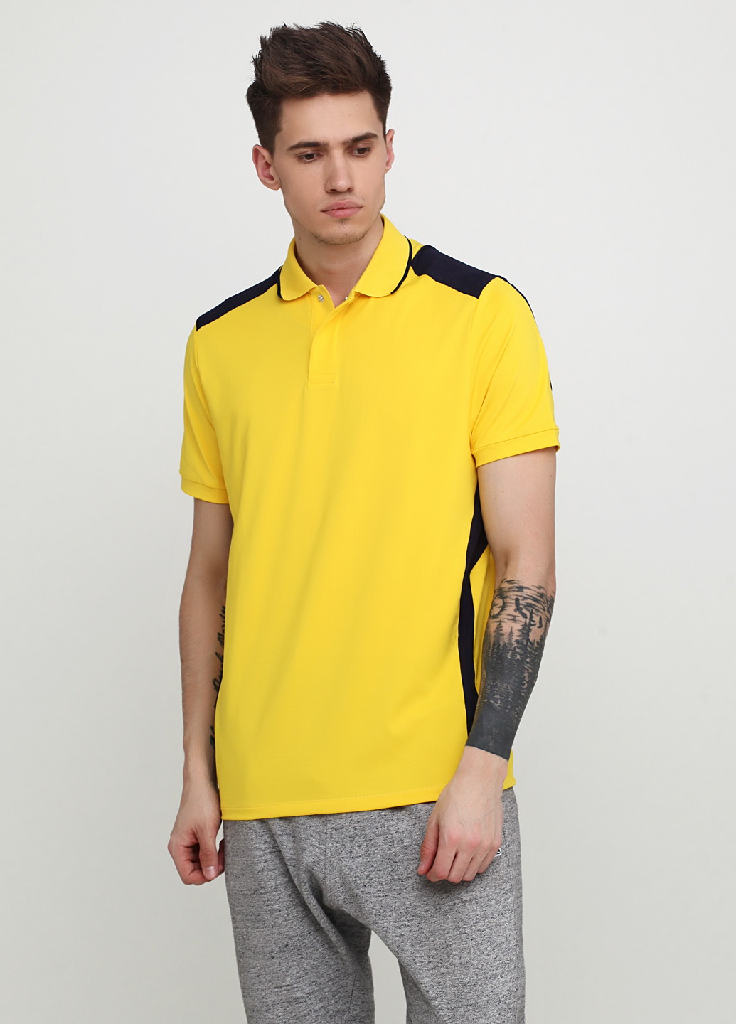 Желтая футболка-тенниска для мужчин Ralph Lauren однотонная