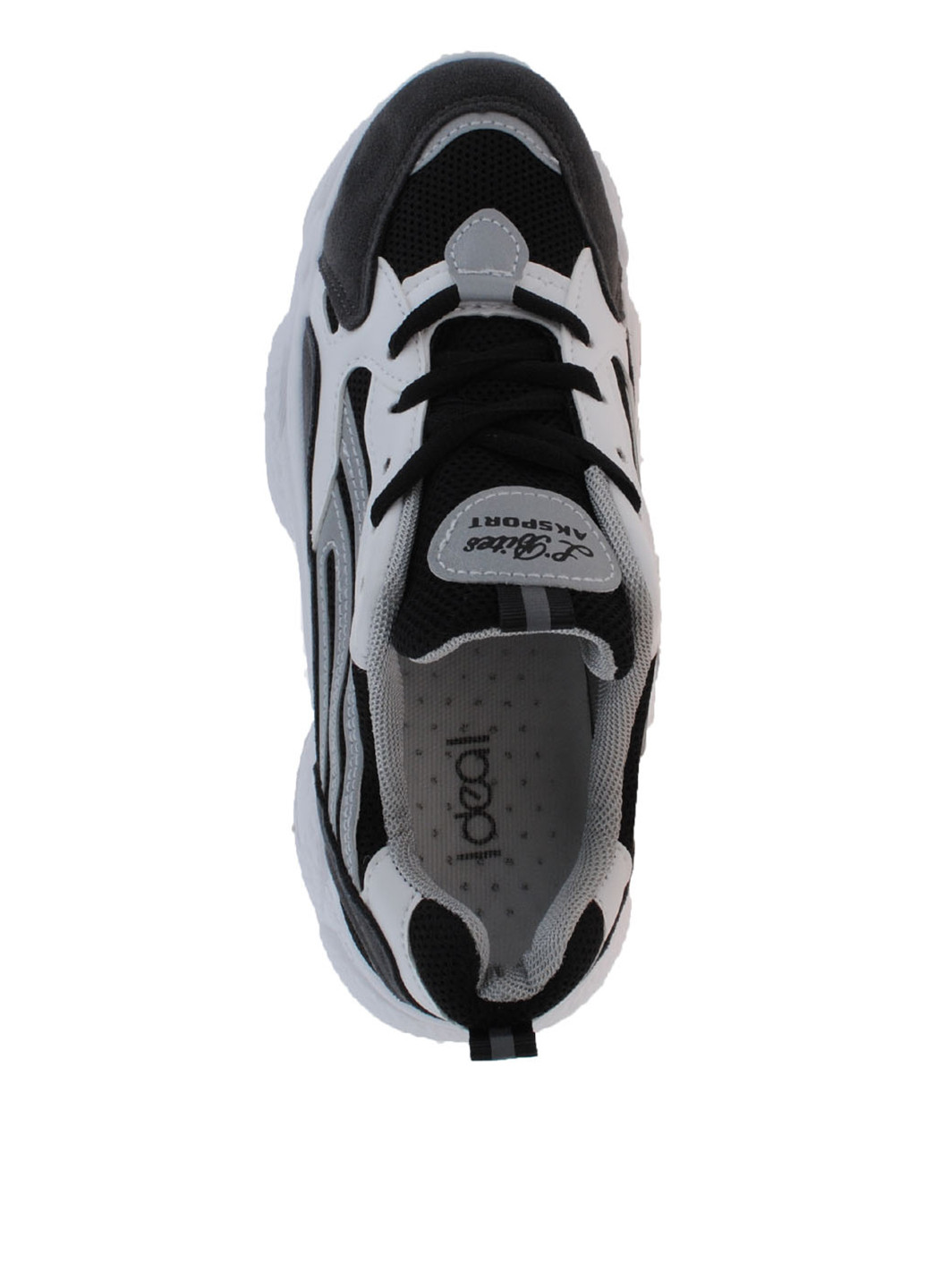 Черно-белые демисезонные кроссовки Ideal