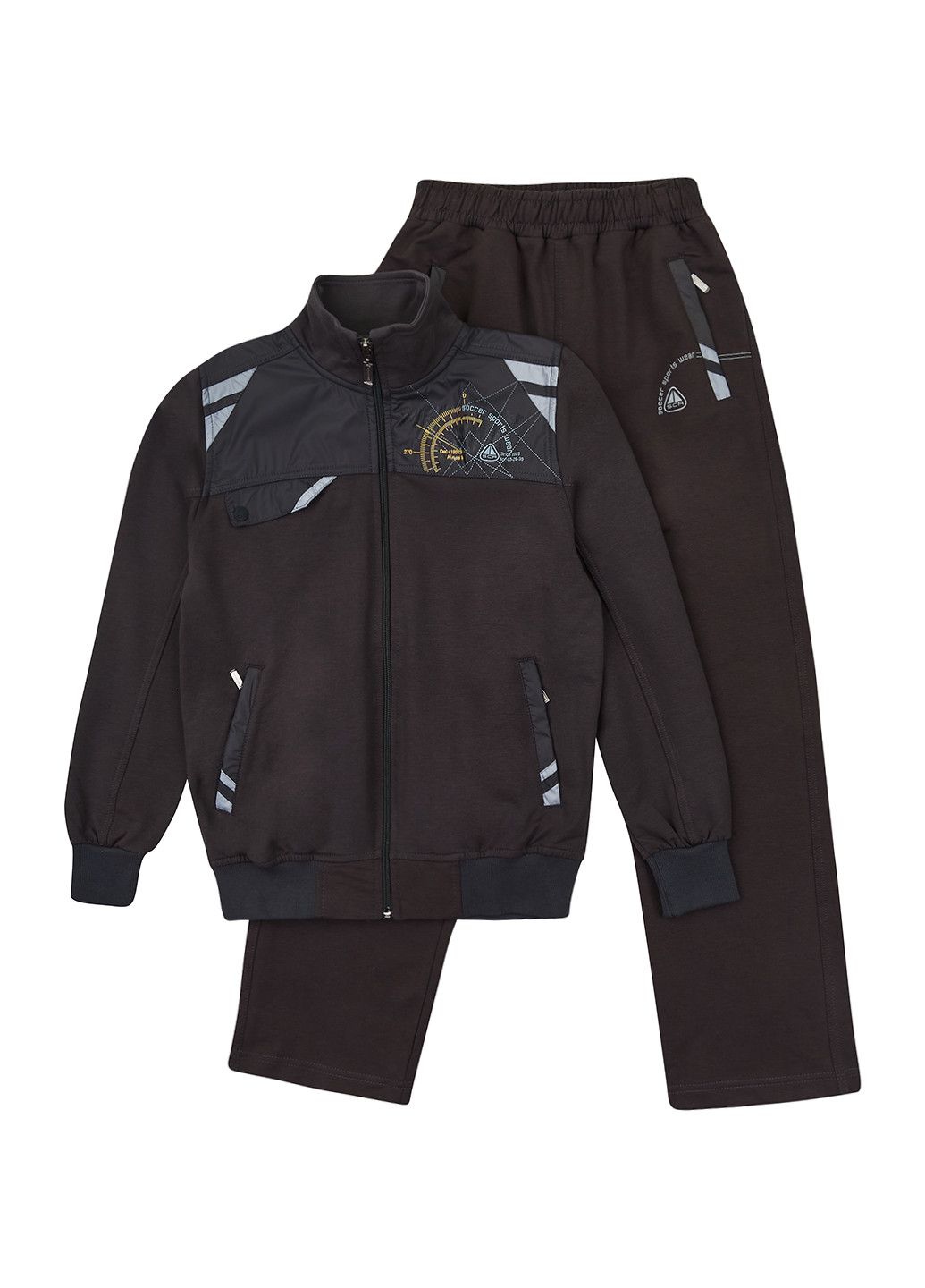 Сірий демісезонний костюм (кофта, штани) Soccer