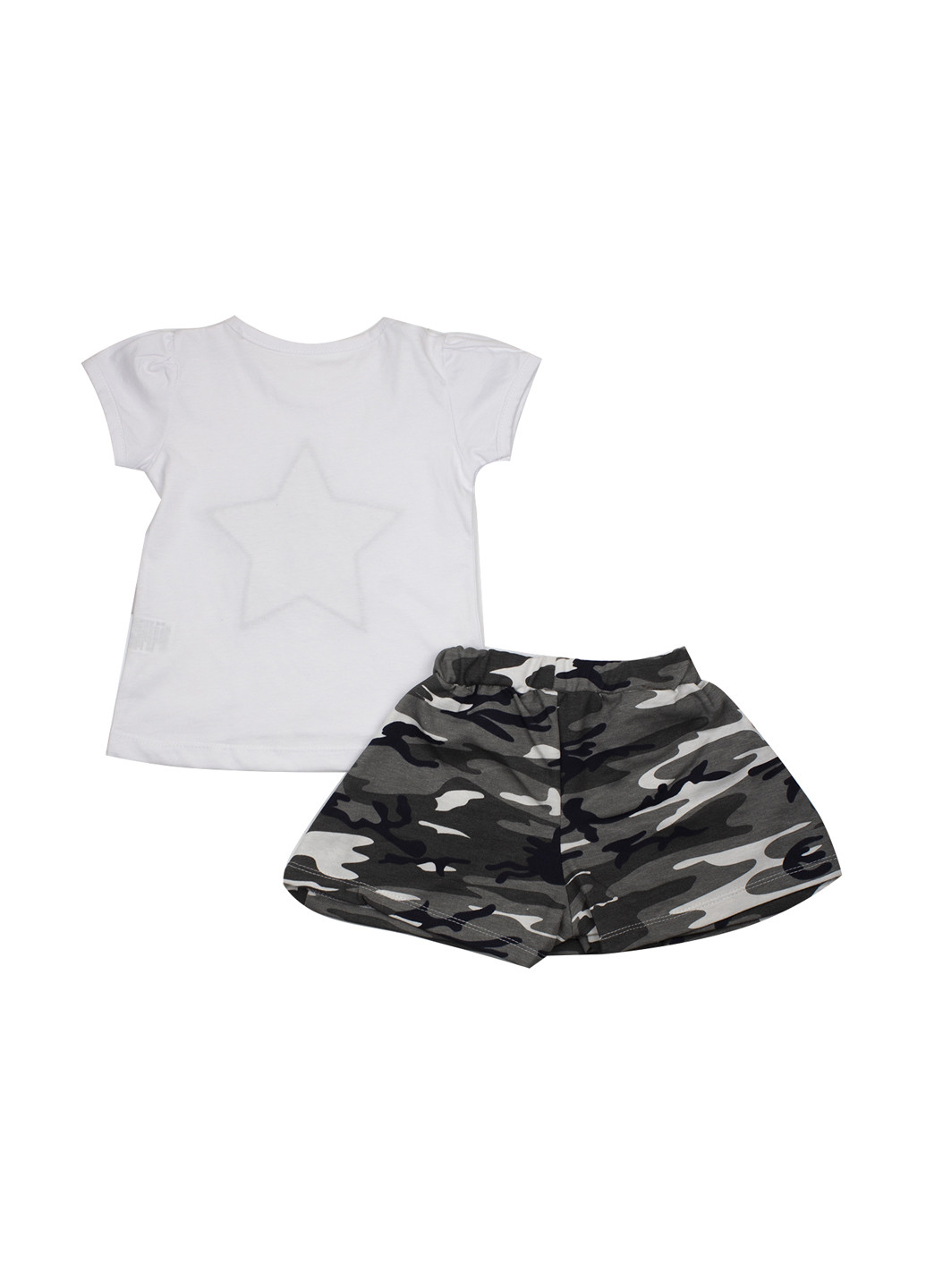 Сірий літній костюм (футболка, спідниця) Betus bebe