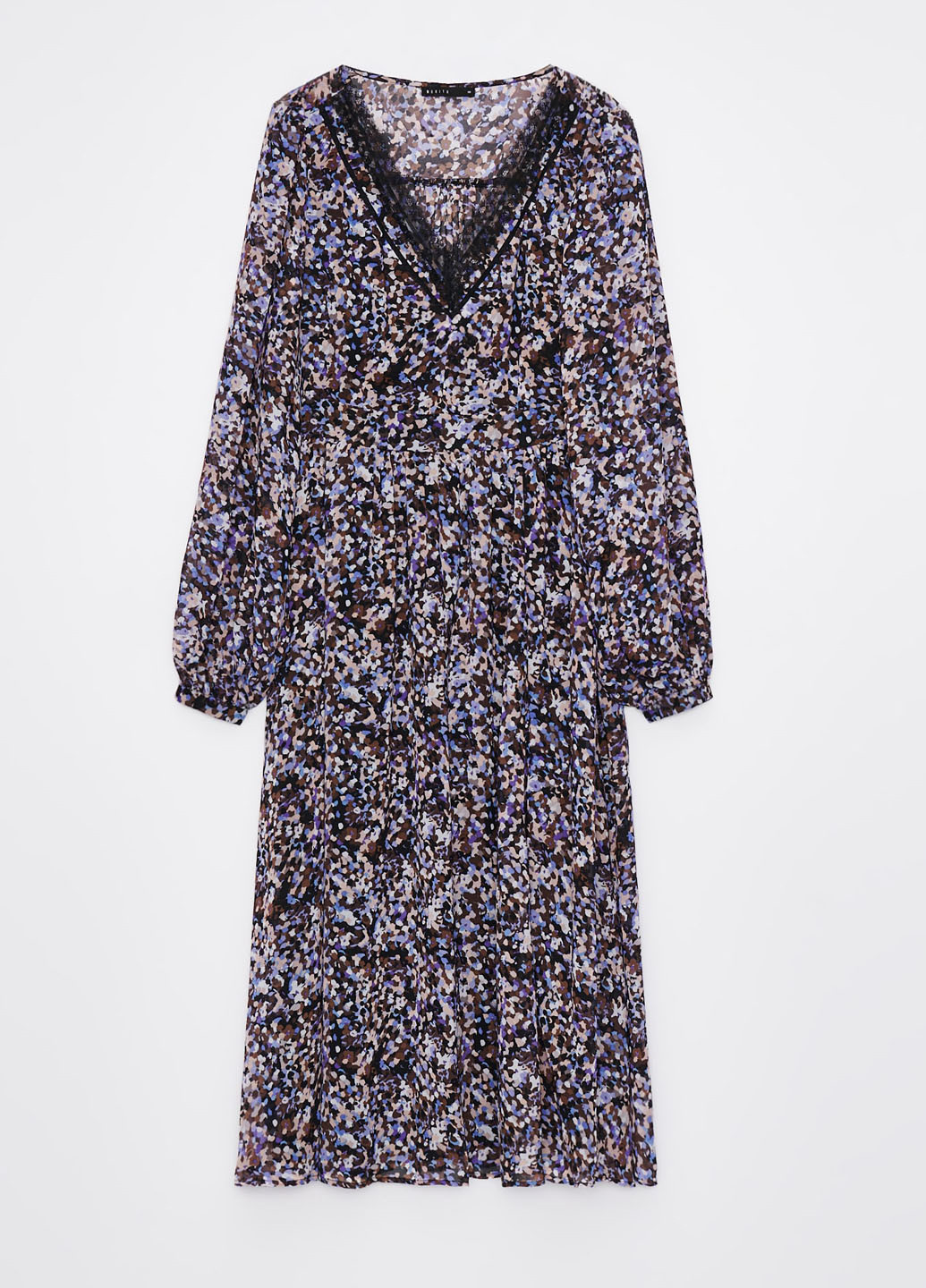 Комбинированное кэжуал платье Mohito с абстрактным узором