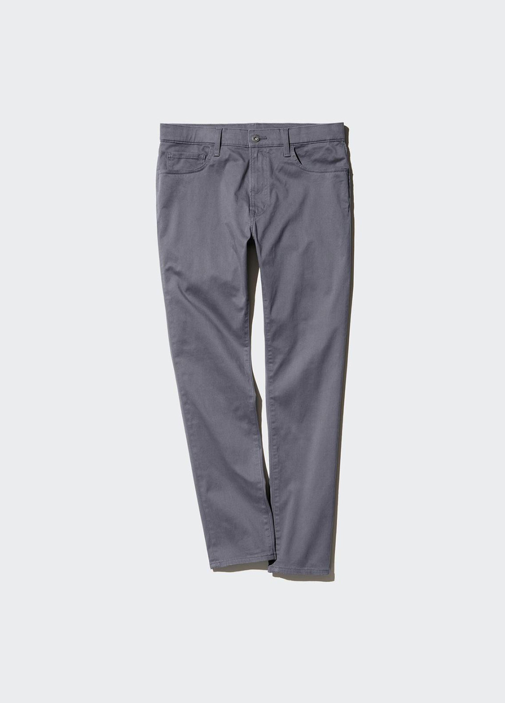 Серые демисезонные зауженные джинсы Uniqlo