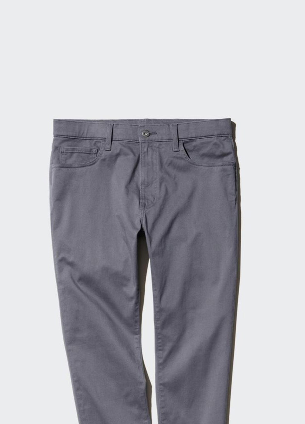 Серые демисезонные зауженные джинсы Uniqlo