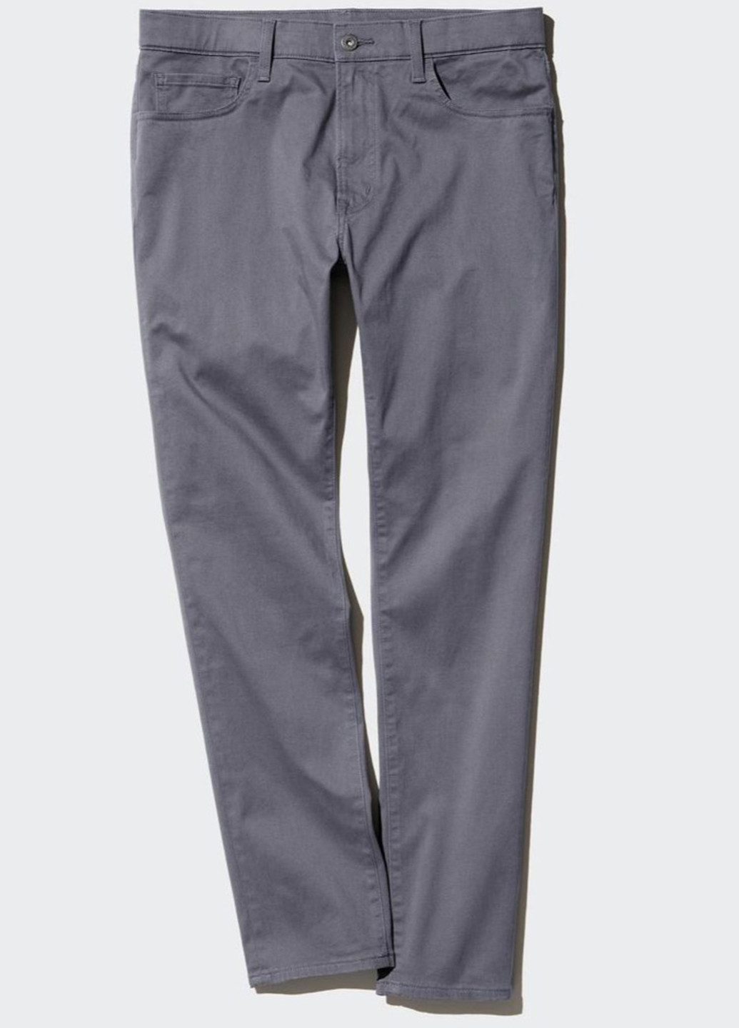 Серые демисезонные зауженные джинсы Uniqlo